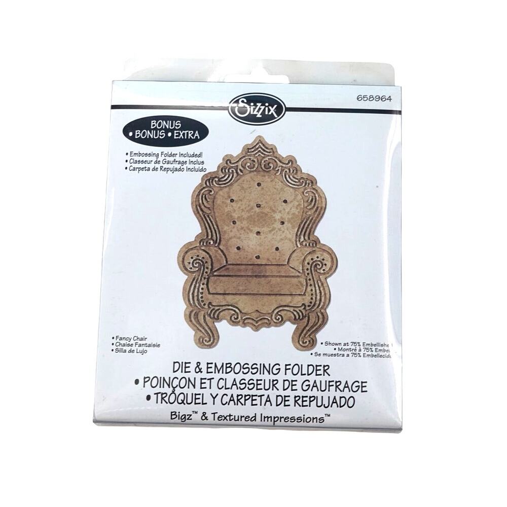 Sizzix Die & Embossing Folder Fancy Chair 658964